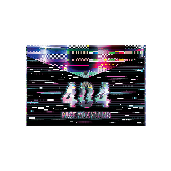 Папка-конверт на кн. А4 ErichKrause® Not Found, пластиковая 