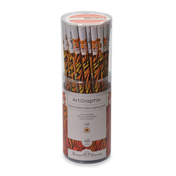 КАРАНДАШ ЧЕРНОГРАФИТОВЫЙ "ArtGraphix. Fun. Тигр" НВ (пластиковый корпус) (10129060/310719/0019114,КИТАЙ)