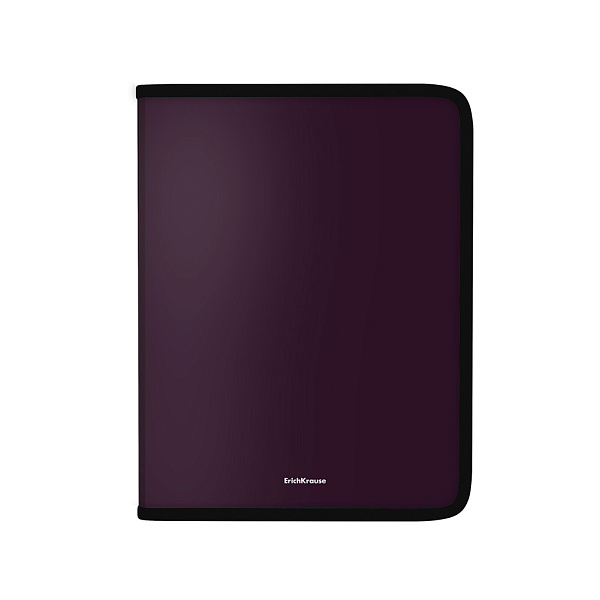 Папка для тетрадей А4 молния вокруг, ErichKrause® Matt Blackberry Marsala, ассорти 