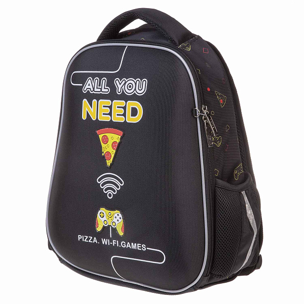 Рюкзак Hatber ERGONOMIC light-All you need...- 38х29х12,5см EVA материал нагрудная стяжка светоотраж. 1 отделение 2 кармана и 1 потайной на спинке