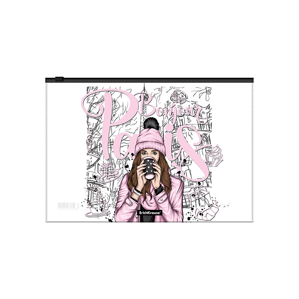 Папка на молнии А4 Zip-пакет ErichKrause® Dreamy Girls ассорти 