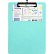 Планшет с зажимом А4 пластиковый "deVENTE. Pastel" бирюзовый, толщина 2 мм, с выдвижным подвесом, в пластиковом пакете,