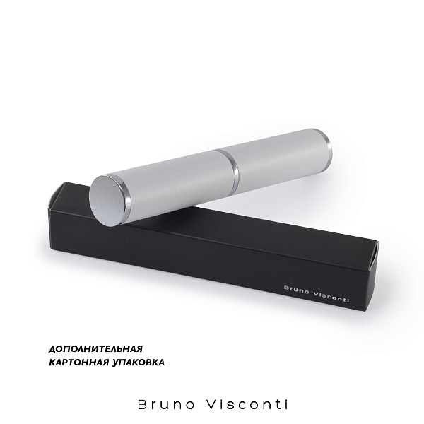 Ручка "SAN REMO" в тубуса круглой формы 1,0 ММ, СИНЯЯ (корпус сиреневый, футляр белый) 