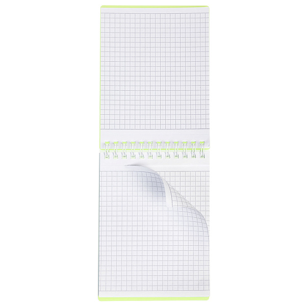 Блокнот А7 80 л. кл. на гребне "LINE NEON" Оранжевый Пластиковая обложка 