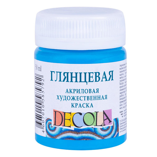 Акрил ткань 50 мл Декола Небесно-голубая 