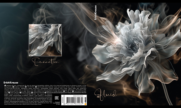Тетрадь 48 л. кл. ErichKrause Fluid, ламинация soft-touch+выборочный УФ-л