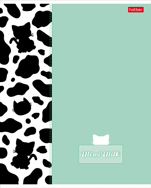 Тетрадь 48 листов в клетку "Мими молоко" 60-65г/кв.м на скобе Обл. мел.картон мат.ламин. 5 диз.в блоке скругл.углы