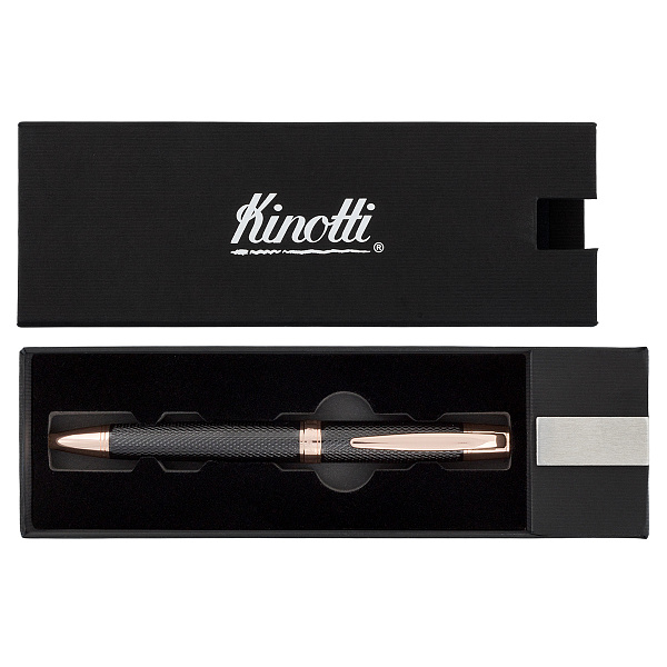 Ручка шариковая "Kinotti" "MAHLER", метал. 1 мм .корп.черный,чернила синий