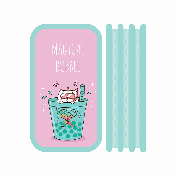 Пенал 3секц. д/дев. 190*105 "MAGIC BUBBLE"
