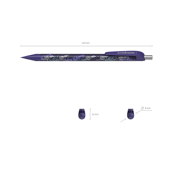 Карандаш автомат. 0,5 мм ErichKrause Lavender НВ (в тубусе по 24 шт.)