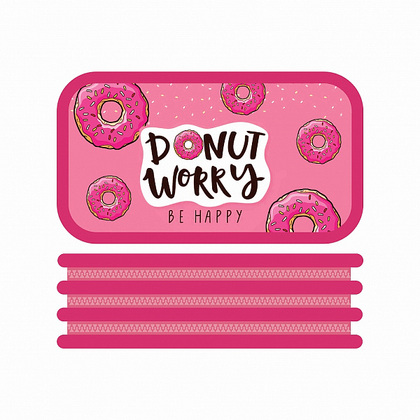Пенал 3секц. д/дев. 190*105 "DONUT WORRY"