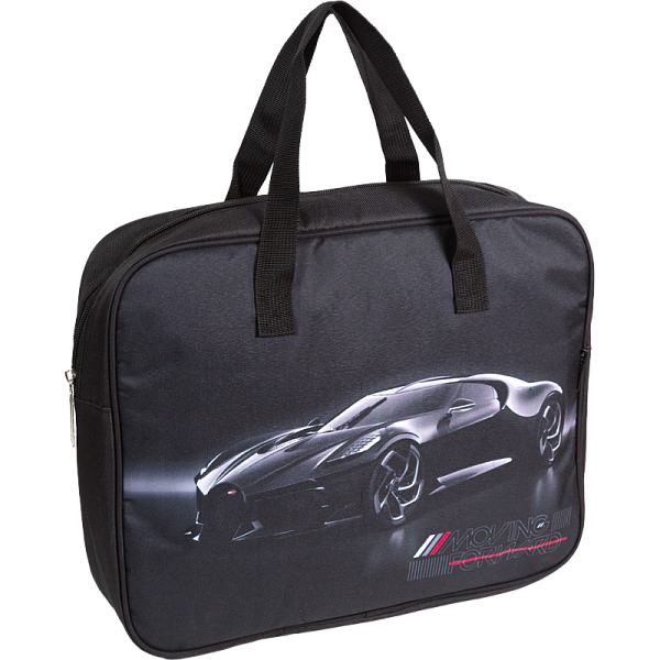 Папка для тетрадей, ИЗО и технологии "deVENTE. Luxury Car" A4 (36x28x8 см) с расширением 8 см, плотный износостойкий полиэстер с водоотталкивающей пропиткой, с каучуковой аппликацией, на молнии сверху, каучуковая аппликация, с внутренним карманом, с 