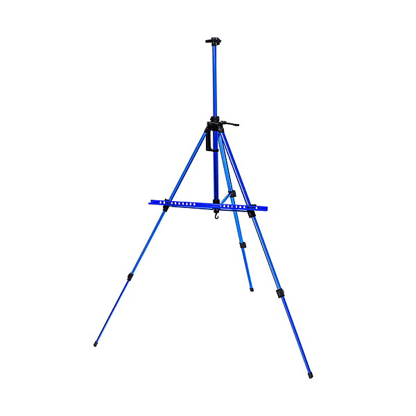 Мольберт напольный тренога 60*14*10 алюмин. Малевичъ, МЛ-03 синий, с чехлом