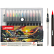 Маркеры акварельные "deVENTE" 12 цв. +1 кисть Water Brush, наконечник-кисть из нейлона, ширина линии письма от 0,5 мм до 4 мм, круглый корпус, акварельные чернила на водной основе, в пластиковой коробке