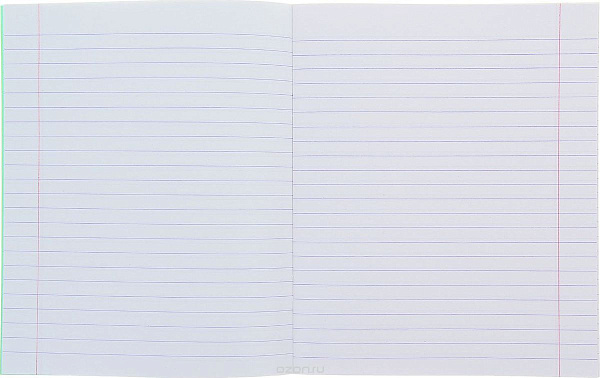 Тетрадь 12 листов в линию Зеленая  65г/кв.м на скобе 