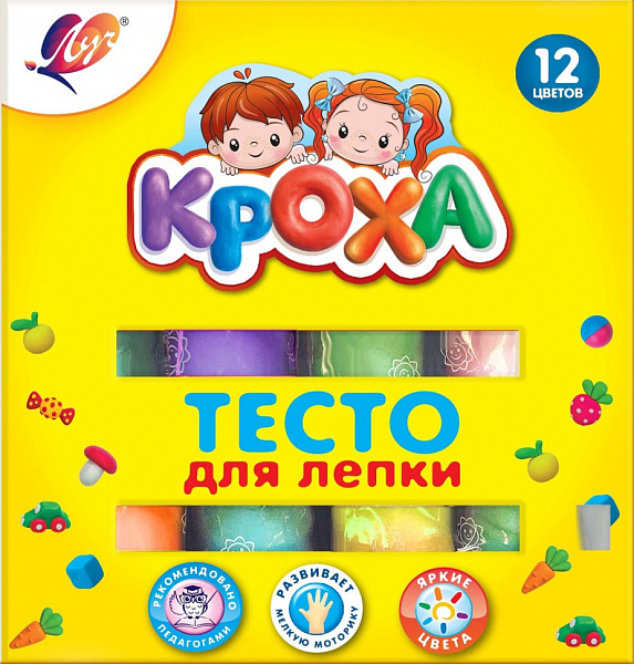 Тесто для лепки 12 цветов Луч