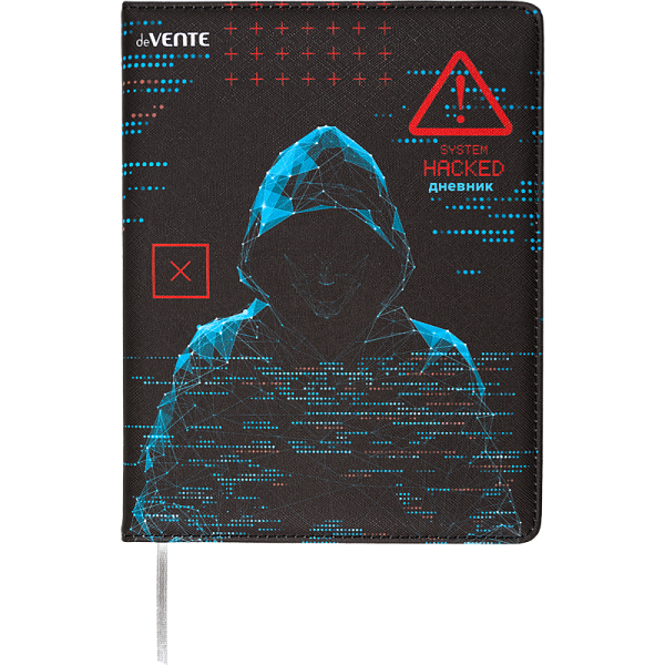 Дневник 1-11 кл. 48 л. "deVENTE Label. Hacker" тв. обл. из искус. антивандальной кожи с поролоном