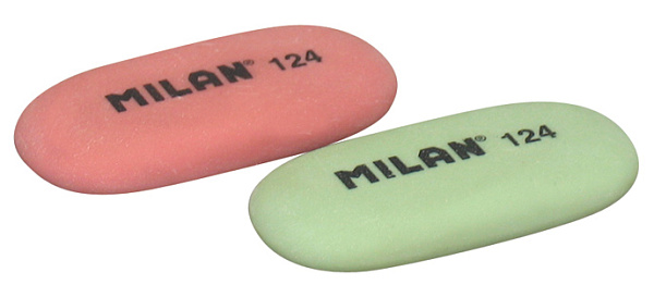 Ластик Milan "124", овальный, синтет. каучук, 49*23*9мм