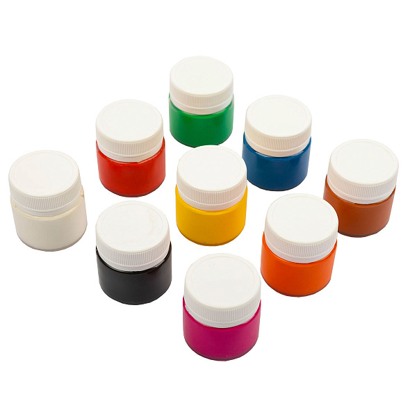 Гуашь 9 цветов по 20 мл. "Ярко"