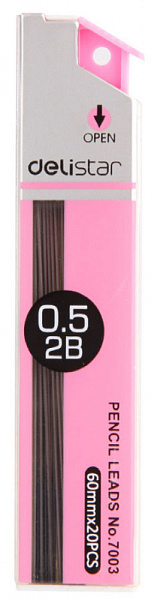 Грифели 0,5 мм Deli 2B (20гриф) туба