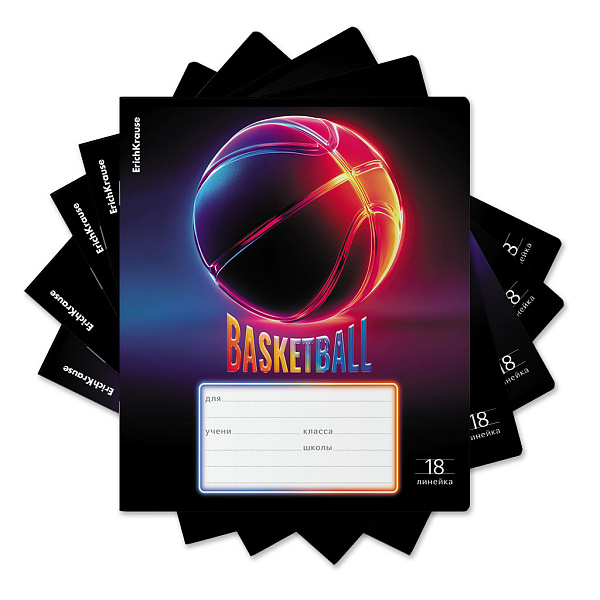 Тетрадь 18 листов в линию ErichKrause Win Zone, (в плёнке по 10 шт.)_MIX-PACK