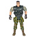 Набор "Армия" солдатик с оружием, " НАСТОЯЩИЙ БОЕЦ"  Bondibon, CRD 21,5x13x3 см, спецназовец, форма камуфляж зелёного цвета.