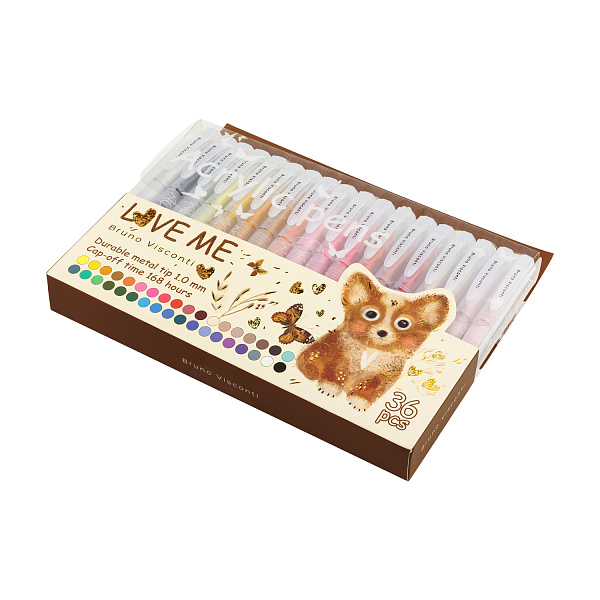 Набор ручек АКРИЛОВЫХ "LOVE ME", 1,0 мм, 36 цветов