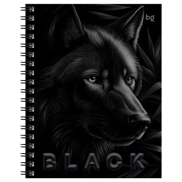Тетрадь А5 48 листов в клетку на гребне, BG "Just Black", обложка мелованный картон, soft-touch ламинация, выборочный уф-лак, 60 г/м2