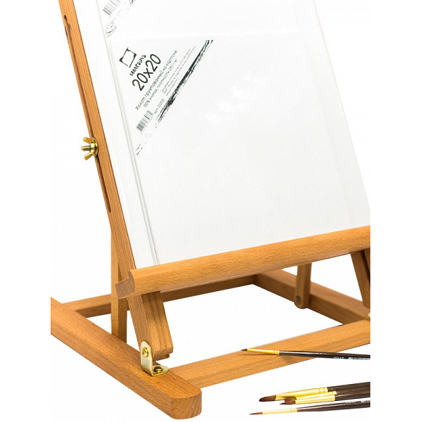 Набор для живописи акрилом Малевичъ (МЛ-57) (мольберт,кисти, краски)