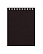 Блокнот А6 (99 х 136 мм) 80л.кл.на гребне Черная,пластиковая обложка,блок офсет