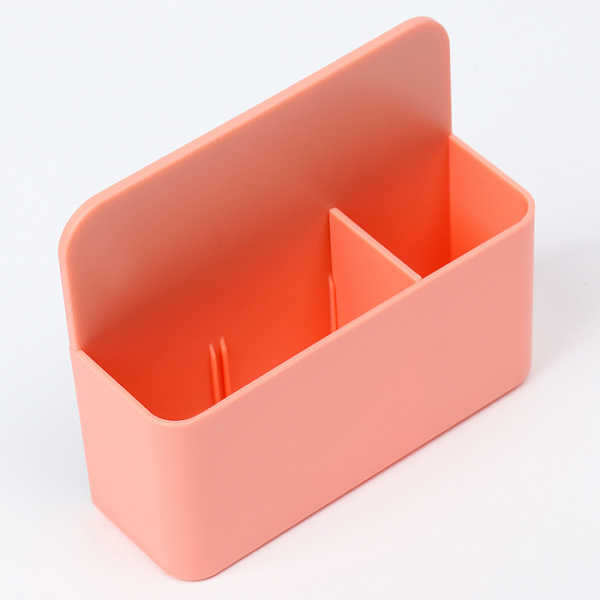 Магнитная универсальная подставка для маркеров и губок "Двойная"белого цвета 4х12х10см