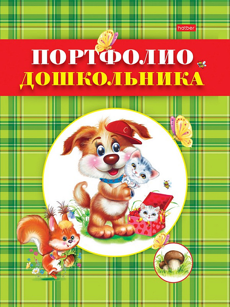 Портфолио папка пластиковая Hatber 20 вкладышей А4 "Лохматики"