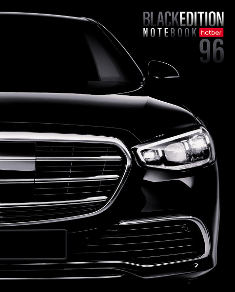 Тетрадь 96 л. кл. "Black Edition" 65г/кв.м на скобе глянц. ламин.