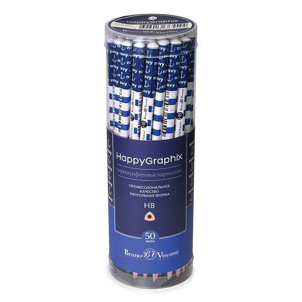 Карандаш ч/г НВ "Happy Graphix" МОРСКОЙ