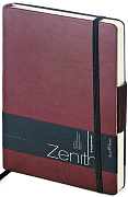 Ежедневник недат А5 "ZENIT" на резинке БОРДОВЫЙ