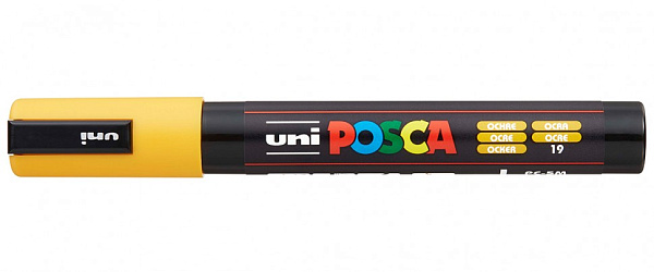Маркер акрил. POSCA PC-5M охра,1.8 - 2.5 мм, пулевидныйнаконечник