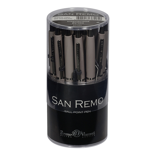 Ручка "SAN REMO" шарик. автомат. 1,0 мм СЕРЫЙ МЕТАЛЛИЧЕСКИЙ КОРПУС СИНЯЯ