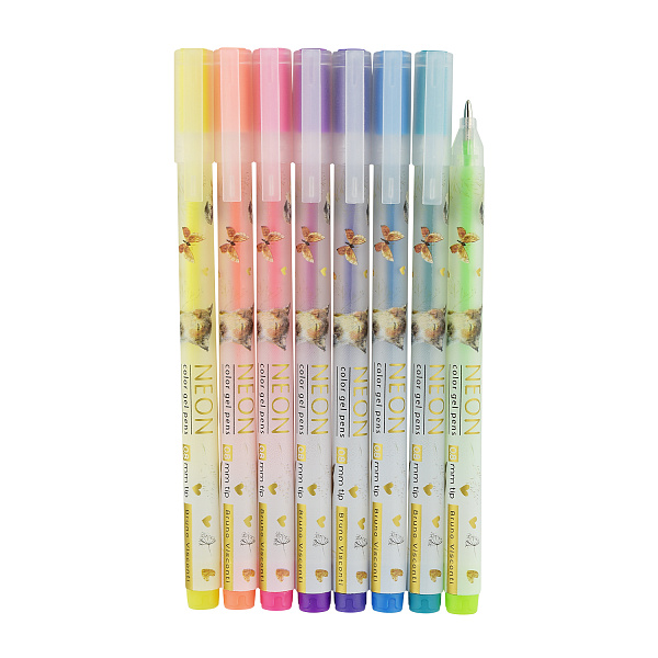 Набор гелевых ручек 8 цв. "NEON.МИЛЫЙ КОТИК",  0.8 мм