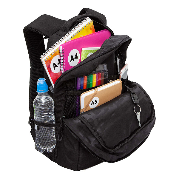 Рюкзак школьный с обвесом (/1 черный - черный)