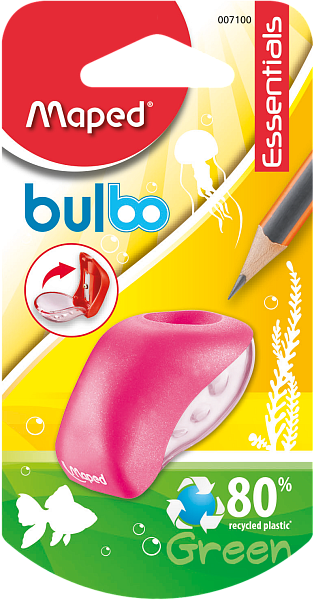 Точилка 1 отв. Maped BULBO с полупрозр.,неотделяемым контейнером, дисплей
