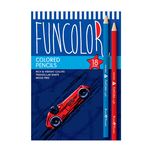 Карандаши 18 цв. "FUNCOLOR" пластиковые