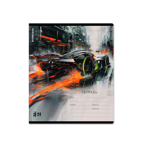 Тетрадь 24 л. кл. "Adrenaline Speed" ErichKrause (в плёнке по 10 шт.)_MIX-PACK