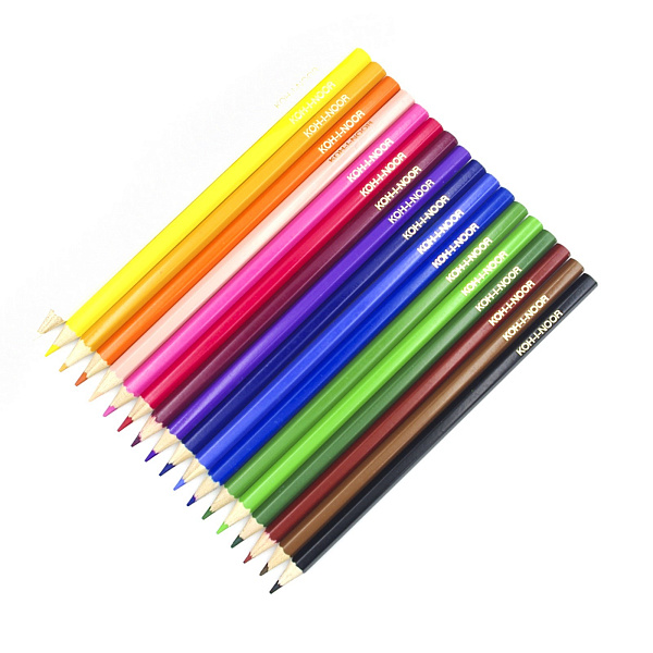Карандаши 18 цветов Koh-I-Noor "RED LION", картонная коробка с европодвесом