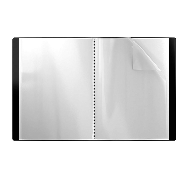 Папка 40ф пластиковая ErichKrause® MEGAPOLIS, A4 черный (в пакете по 4 шт.)