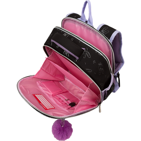 Рюкзак школьный "deVENTE. Junior. Ballet Academy" жесткий 35x27x13 см (14 л) вес 800 г, 1 отд. на молнии с разделителями для учебников, с органайзером, 1 отделение для формата A4, 2 боковых кармана сеточкой на резинке, эргономичная формоустойчивая сп