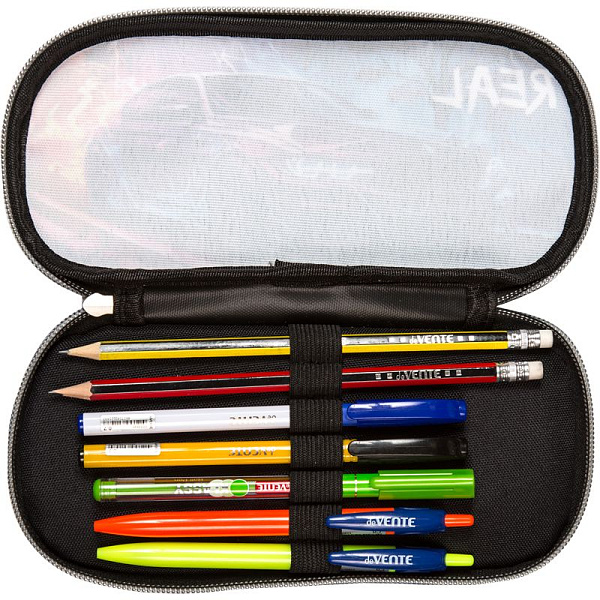 Пенал "deVENTE. Stay Real" 220 x 90мм овальный для 60 пр.на молнии с внутренним органайзером-створкой