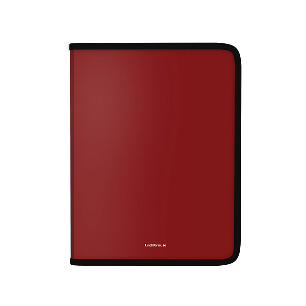 Папка для тетрадей А4 молния вокруг, ErichKrause® Matt Blackberry Marsala, ассорти 