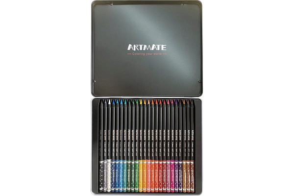 Карандаши 24 цв. ACMELIAE Blackwood Artmate в металлическом футляре