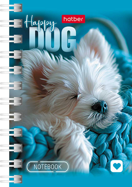 Записная книжка А7 40 л. кл. на гребне "Носики и ушки"