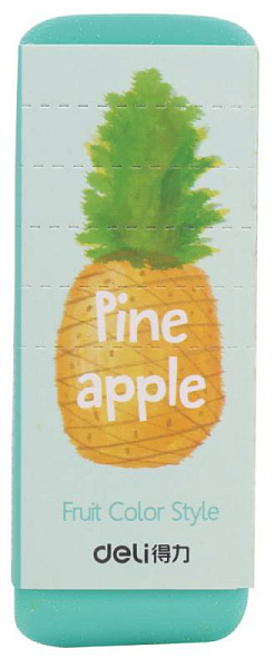 Ластик Deli 108х40х12мм ассорти индивидуальная картонная упаковка